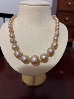 Classic Golden Pearl Necklace - Women Jewelry